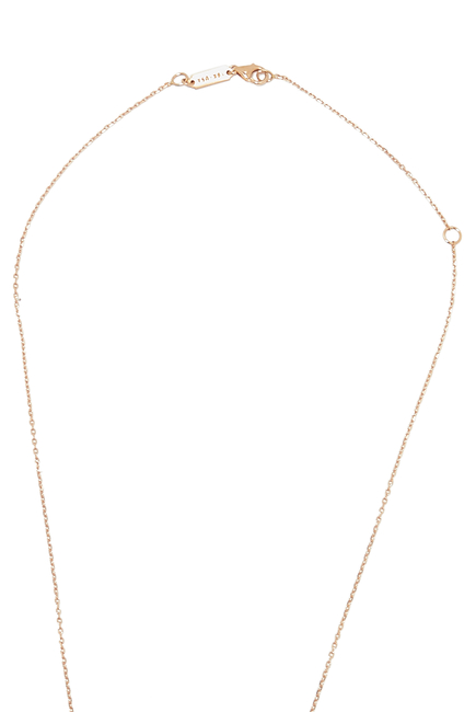 Chain Necklace, 18k Rose Gold with Ruby & Diamond
